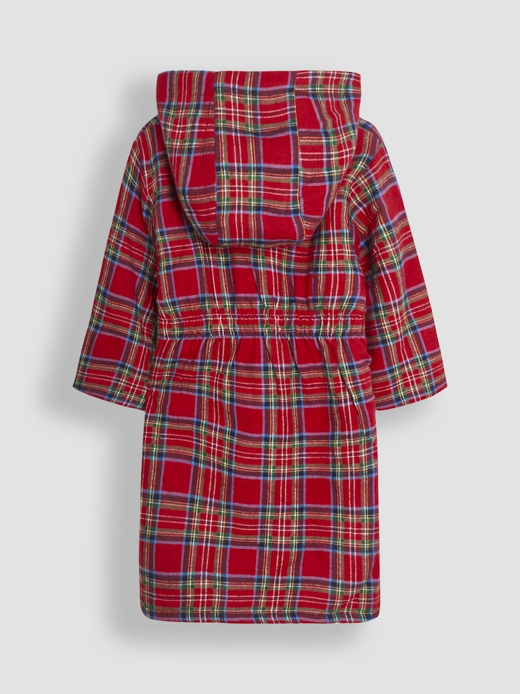 JoJo Maman Bébé Red Tartan Cosy Robe - Image 2 of 3