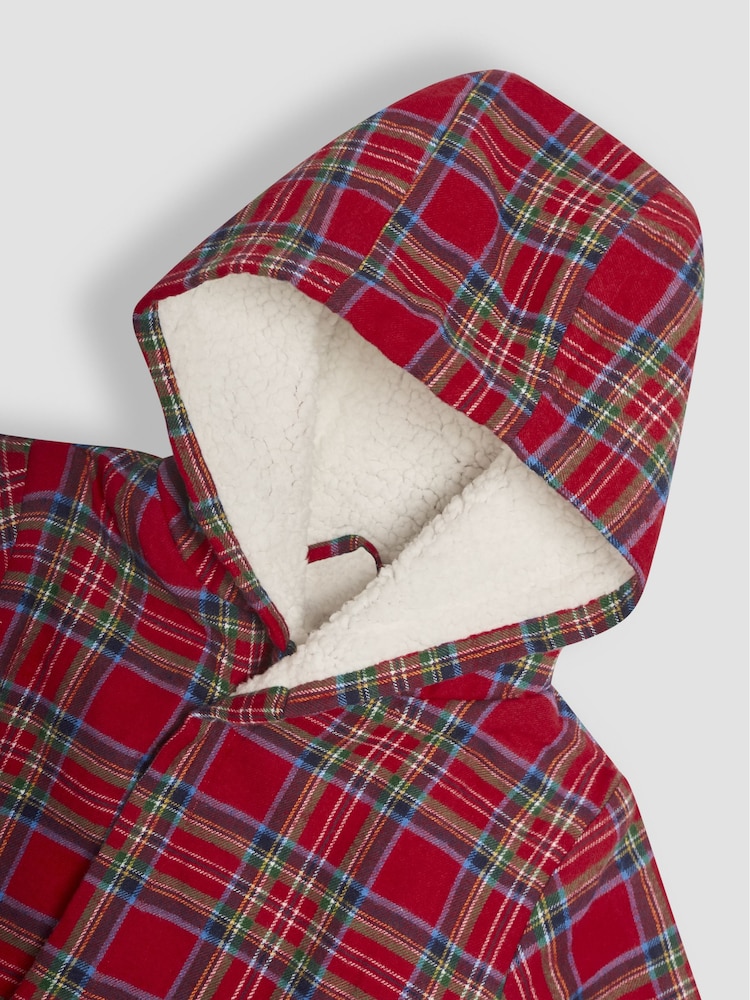 JoJo Maman Bébé Red Tartan Cosy Robe - Image 3 of 3