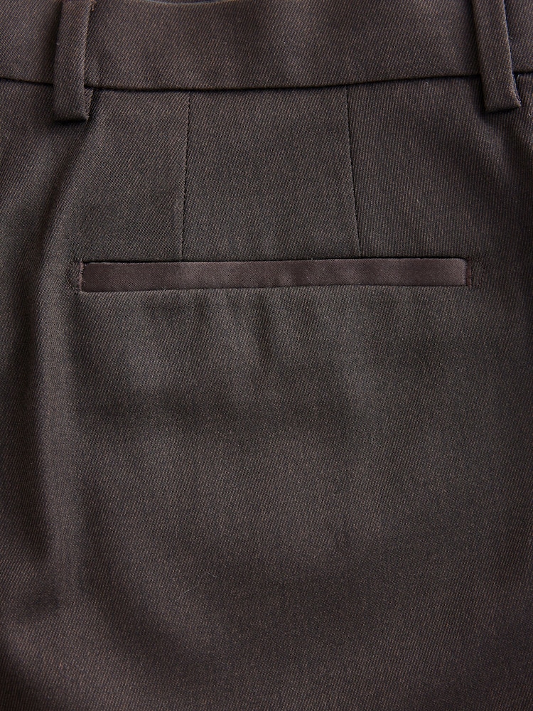 Brown Slim Fit Tuxedo Suit Trousers - Image 8 of 8 Brown Slim Fit Tuxedo Suit Trousers - Image 8 of 8