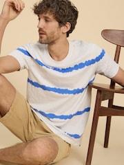 White Stuff White 100% Cotton Tie Dye T-Shirt - Image 1 of 7