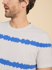 White Stuff White 100% Cotton Tie Dye T-Shirt - Image 4 of 7