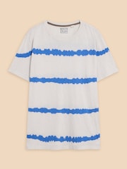 White Stuff White 100% Cotton Tie Dye T-Shirt - Image 5 of 7