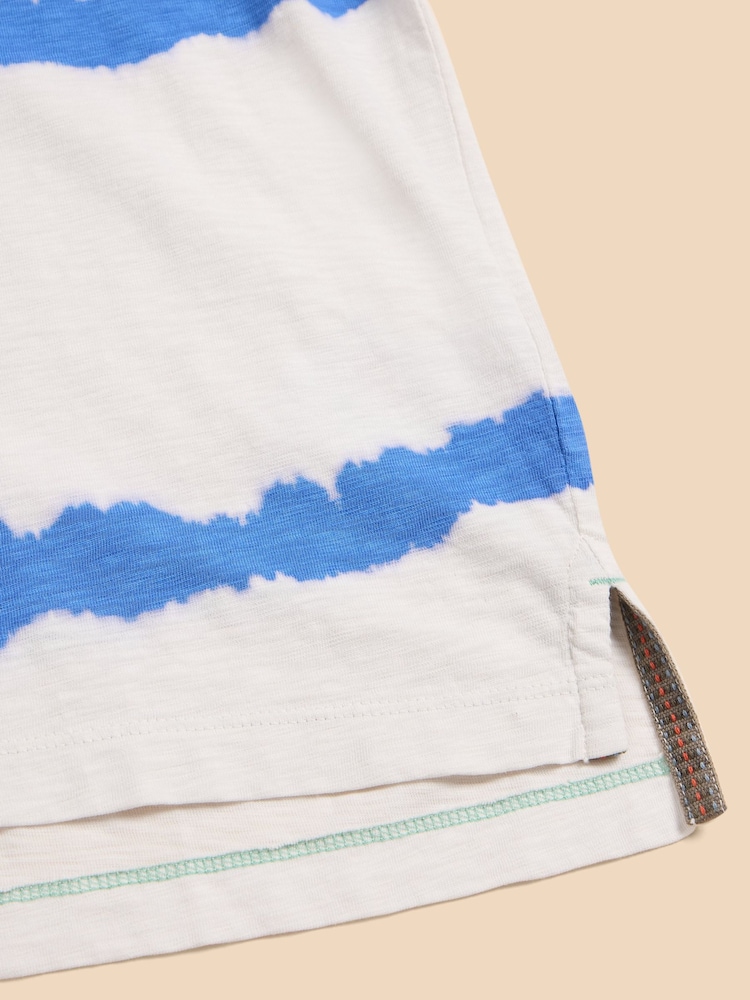 White Stuff White 100% Cotton Tie Dye T-Shirt - Image 7 of 7
