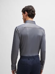BOSS Blue Slim-Fit Shirt In Structured Performance-Stretch Fabric - Image 2 of 6