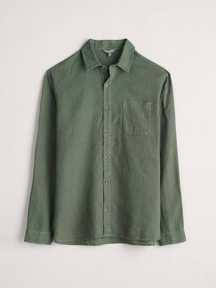 Seasalt Cornwall Green Mens Curator Shirt - Image 5 of 5