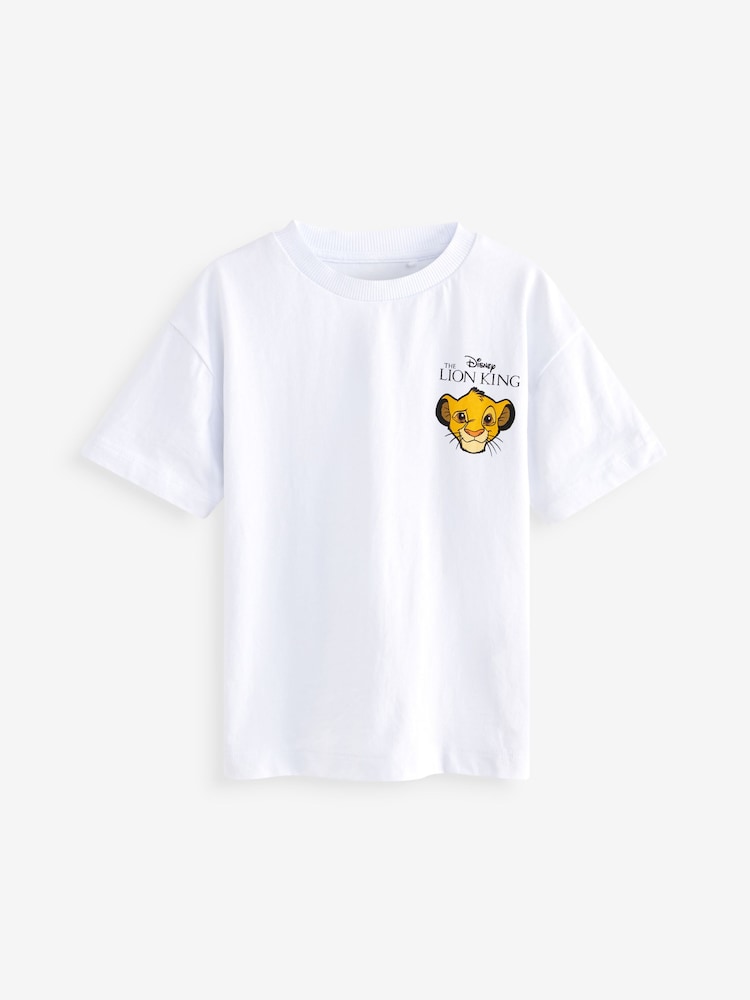 Bílá - Simba Lion King 100% bavlna Krátký rukáv tričko (6měsíců-8let) - Image 1 of 3