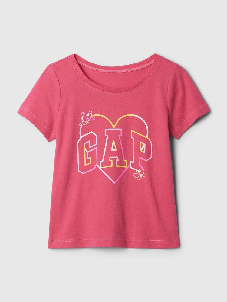 Gap Pink Cotton Logo Graphic Short Sleeve Baby T-Shirt (Newborn-5yrs) - Image 1 of 1 Gap Pink Cotton Logo Graphic Short Sleeve Baby T-Shirt (Newborn-5yrs) - Image 1 of 1