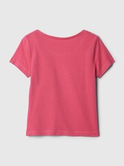 Gap Pink Cotton Logo Graphic Short Sleeve Baby T-Shirt (Newborn-5yrs) - Image 2 of 3