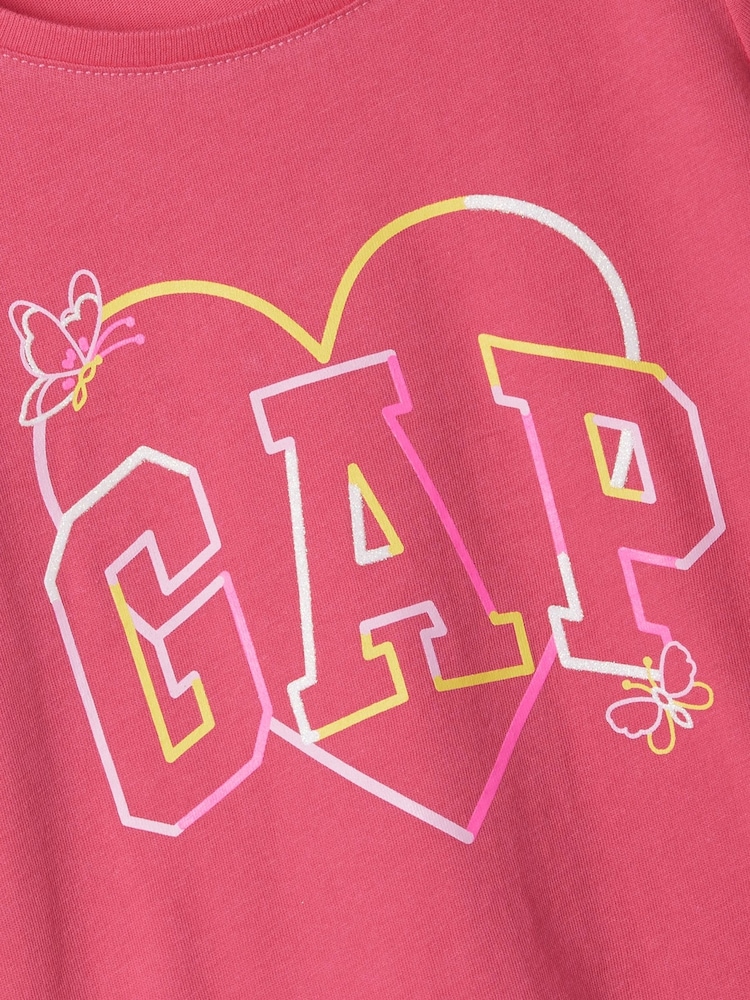 Gap Pink Cotton Logo Graphic Short Sleeve Baby T-Shirt (Newborn-5yrs) - Image 3 of 3 Gap Pink Cotton Logo Graphic Short Sleeve Baby T-Shirt (Newborn-5yrs) - Image 3 of 3