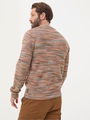 FatFace Orange Ombre Crew Neck Jumper - Image 2 of 5