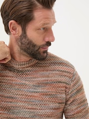 FatFace Orange Ombre Crew Neck Jumper - Image 4 of 5
