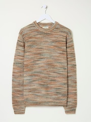 FatFace Orange Ombre Crew Neck Jumper - Image 5 of 5