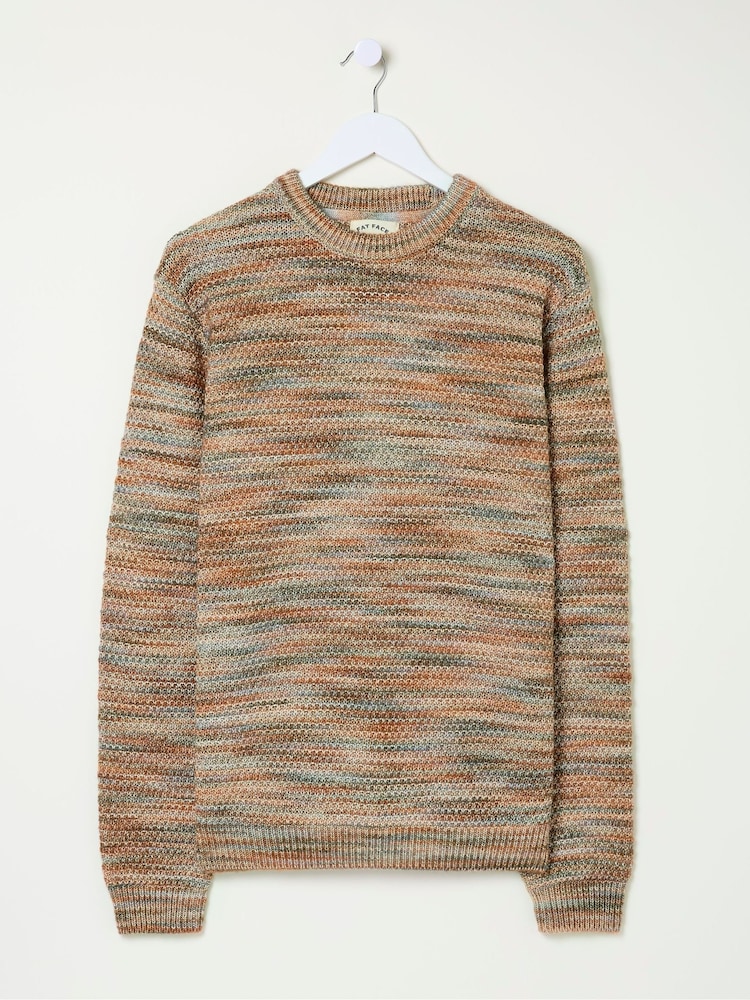 FatFace Orange Ombre Crew Neck Jumper - Image 5 of 5