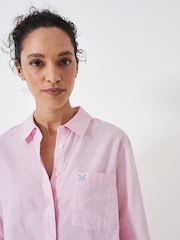 Crew Clothing Pink Linen Blend Shirt - Image 4 of 4