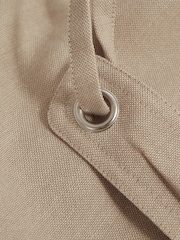 Reiss Neutral Cecily Wool Strappy Tie Back Mini Dress - Image 5 of 5