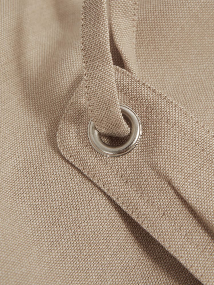Reiss Neutral Cecily Wool Strappy Tie Back Mini Dress - Image 5 of 5