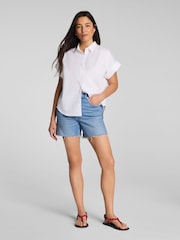 Spanx Authentic 360 Raw Hem Jean Shorts 5" - 圖片 1/4