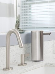 simplehuman Brushed Silver Rechargeable Sensor Soap Pump 266ml - Image 1 of 5