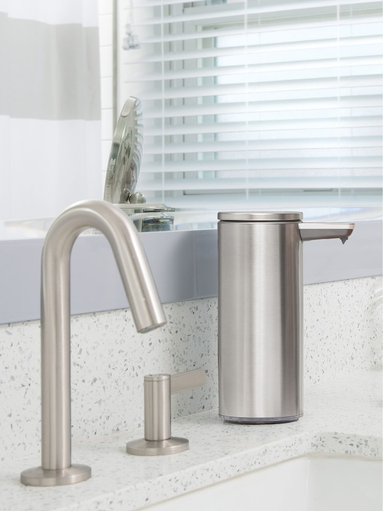 simplehuman Brushed Silver Rechargeable Sensor Soap Pump 266ml - Image 1 of 5
