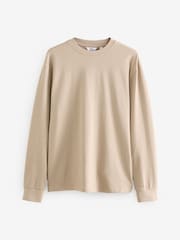 Bleu marine/blanc/pierre - Coupe décontractée à manches longues lourde 100% coton T-Chemises 3 Lot - Image 10 de 12