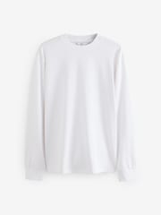 Bleu marine/blanc/pierre - Coupe décontractée à manches longues lourde 100% coton T-Chemises 3 Lot - Image 8 de 12