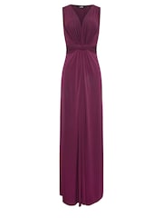 Long Tall Sally Burgundy Red Knot Front Maxi Dress - Image 5 of 5
