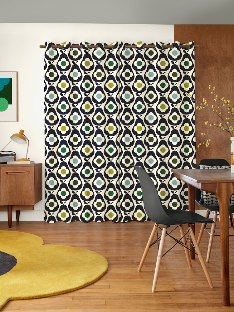 Orla Kiely Whale Blue Multi Pear Made to Measure Curtains - Image 2 of 5