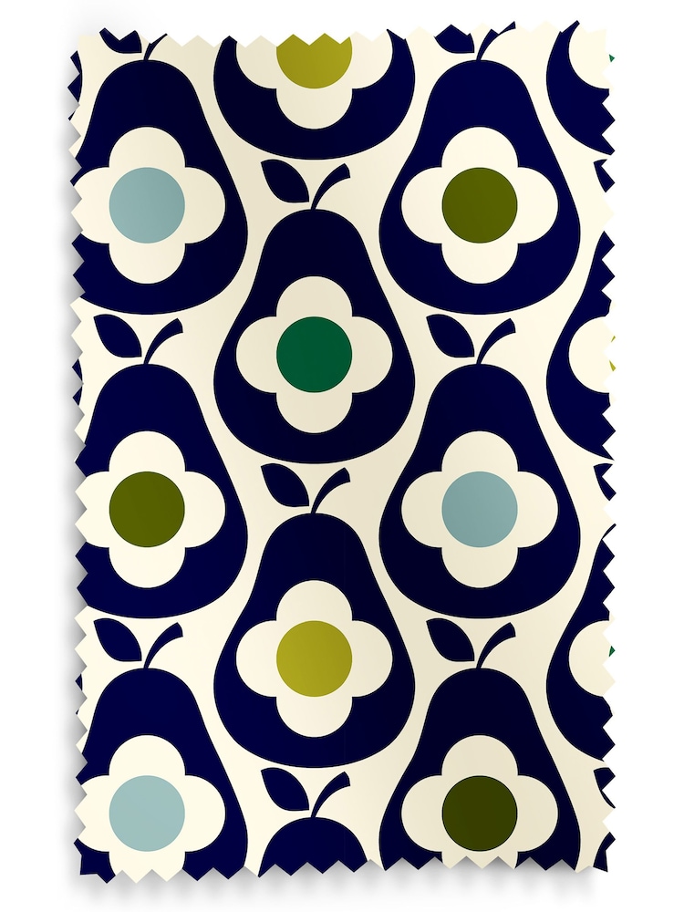 Orla Kiely Whale Blue Multi Pear Made to Measure Curtains - Image 5 of 5