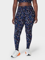 Sweaty Betty Black Coral Texture Print Full Length Power Workout Leggings - Image 1 of 8