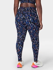 Sweaty Betty Black Coral Texture Print Full Length Power Workout Leggings - Image 2 of 8
