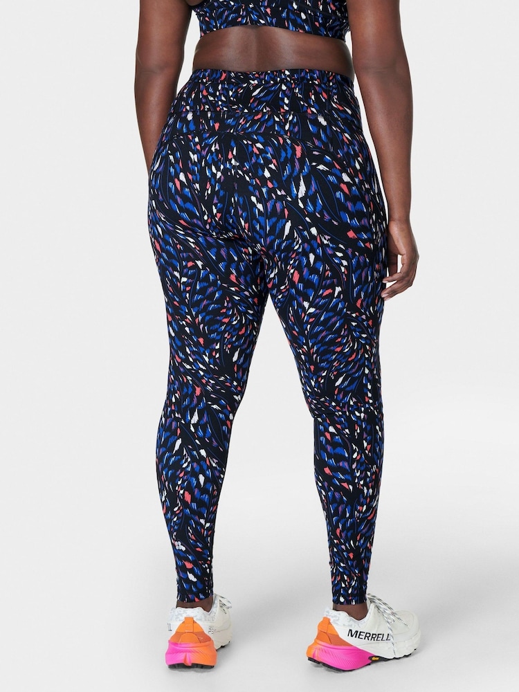 Sweaty Betty Black Coral Texture Print Full Length Power Workout Leggings - Image 2 of 8