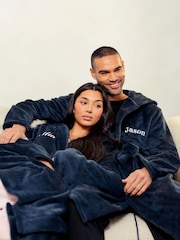 Personalised Two Tone Maxi Dressing Gown By Lulabay - Image 2 of 2