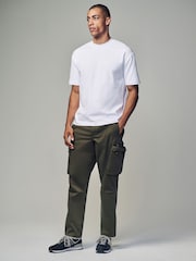 Khaki Green Regular Fit Soft Touch Utility Cargo Trousers - Image 2 of 11