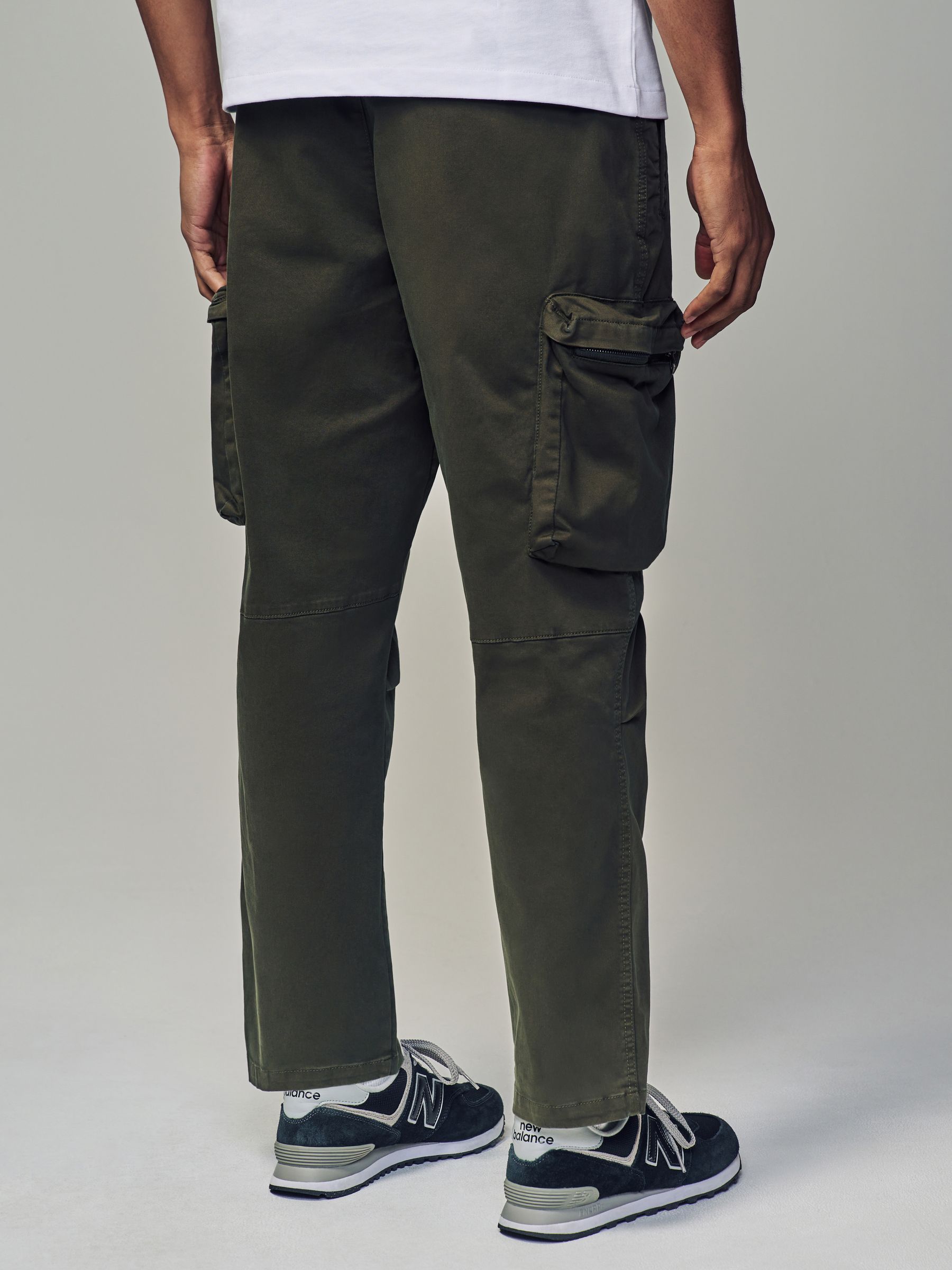 Buy Khaki Green Regular Fit Soft Touch Utility Cargo