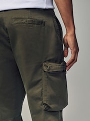 Khaki Green Regular Fit Soft Touch Utility Cargo Trousers - Image 6 of 11