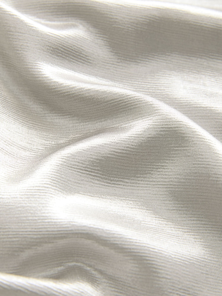 Silver Ruched Satin Crinkle Midi Dress - Image 5 of 5