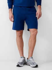 French Connection Blue Brushback Fleece Shorts - Image 1 of 3