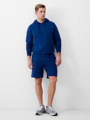 French Connection Blue Brushback Fleece Shorts - Image 2 of 3