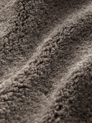 Brown Faux Fur Heavy Zip Through Gilet - Image 8 of 9
