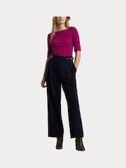 Пурпурный - Ralph Lauren хлопковые футболки с вырезом лодочкой Lauren Judy - Изображение 8 из 9