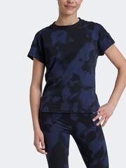 adidas Black/Navy Kids 100% Cotton Future Icons Camo Printed T-Shirt - Image 2 of 7