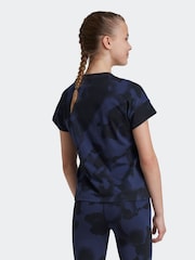 adidas Black/Navy Kids 100% Cotton Future Icons Camo Printed T-Shirt - Image 3 of 7