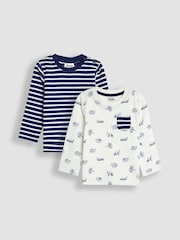 Käfer-Print, Stone - JoJo Maman Bébé Long Sleeve 2-Pack Tops - Bild 1 von 5