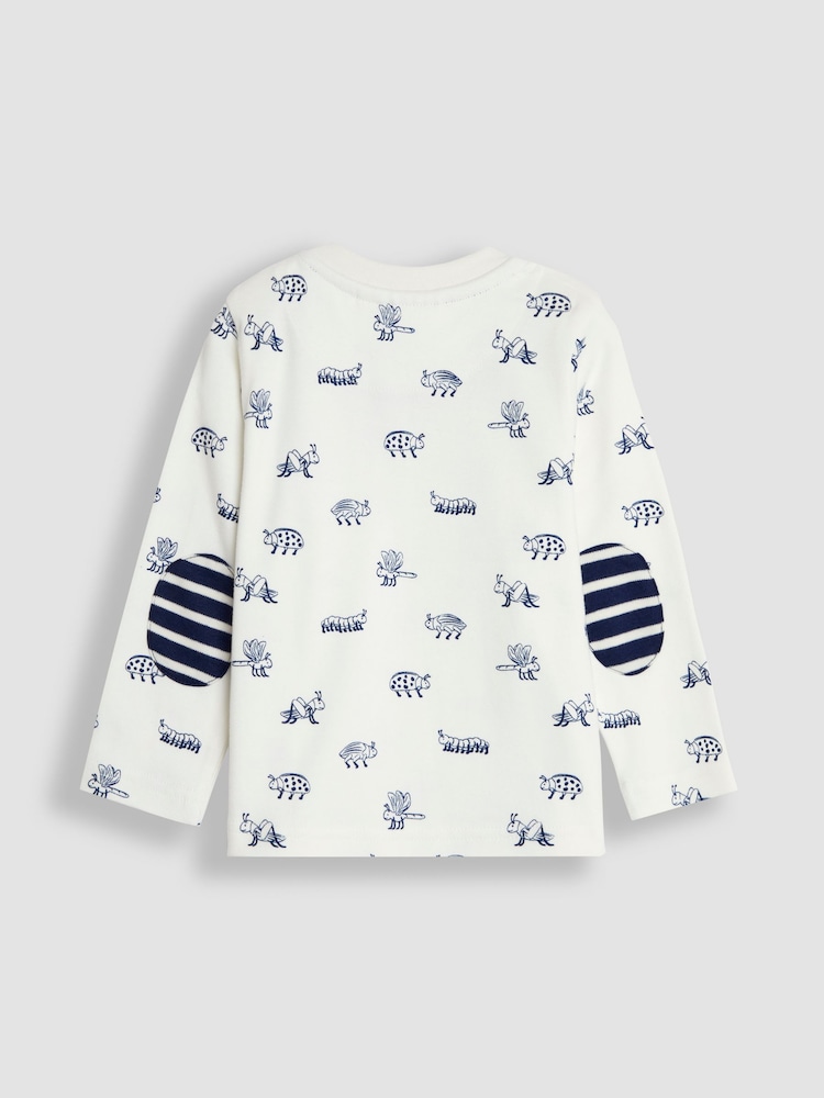 Käfer-Print, Stone - JoJo Maman Bébé Long Sleeve 2-Pack Tops - Bild 5 von 5