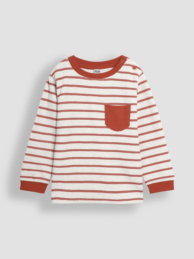 JoJo Maman Bébé Natural Stripe Top - Image 1 of 3