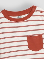 JoJo Maman Bébé Natural Stripe Top - Image 3 of 3