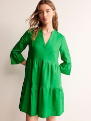 Boden Green Sophia 100% Linen Short Dress - Image 5 of 6