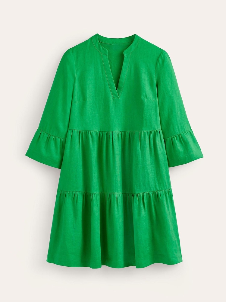 Boden Green Sophia 100% Linen Short Dress - Image 6 of 6