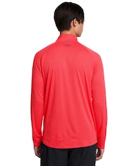 Under Armour Red Tech Textured Quarter Zip Sweatshirt - Image 7 of 7