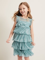 Phase Eight Green Destiny Plissé Dress - Image 3 of 6